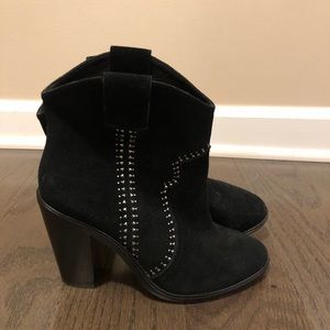 Joie Monte black stud booties.